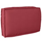 vidaXL Set de coussins de palette 2 Pièces Rouge bordeaux 60 x 60 x 12 cm