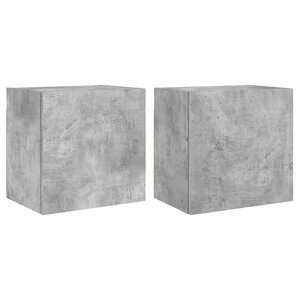 vidaXL Meubles TV muraux 2 Pièces gris béton 40 5x30x40cm bois ingénierie