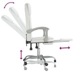 vidaXL Fauteuil inclinable de bureau Blanc Similicuir