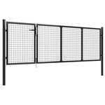 vidaXL Portillon Acier 350x75 cm Anthracite