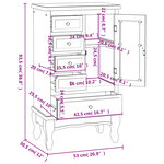 vidaXL Armoire avec 5 tiroirs et 2 étagères Blanc