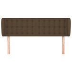vidaXL Tête de lit avec oreilles Marron foncé 147x23x78/88 cm Tissu