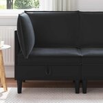 vidaXL Sofa avec rangement Noir Velours