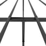 vidaXL Cadre de lit métal avec tête de lit/pied de lit noir 183x213 cm
