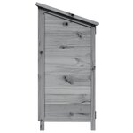 vidaXL Abri de jardin Gris 59 x 56 x 113 5 cm Bois de Sapin Massif
