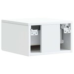 vidaXL Table d'appoint murale 2 Pièces Blanc 34 5 x 33 x 20 cm
