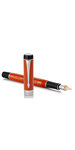 PARKER Duofold International stylo plume, Big Red Vintage, attributs palladium, plume moyenne en or 18k, en écrin