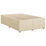 vidaXL Cadre de lit crème 120x190 cm tissu