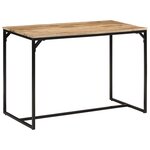 vidaXL Table à manger 110x55x75 cm bois de manguier massif brut