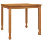 vidaXL Table à dîner de jardin 85x85x75 cm Bois massif de teck
