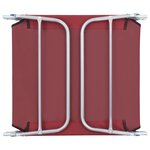 vidaXL Chaises longues pliables lot de 2 Acier et tissu Rouge
