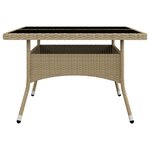 vidaXL Ensemble à manger de jardin 9 Pièces Résine tressée et verre Beige