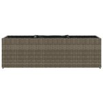 vidaXL Jardinières avec 3 pots 2 Pièces gris 105x30x32 cm résine tressée