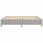 vidaXL Cadre de lit à ressorts gris clair 160x200 cm tissu