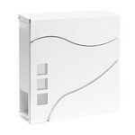 Boite aux lettres design porte journaux revêtement poudre fixation murale blanc