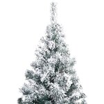 vidaXL Arbre de Noël artificiel pré-éclairé et boules vert 180 cm PVC