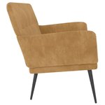 vidaXL Banc Marron 108x79x79 cm Velours
