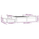 vidaXL Cadre de lit avec tiroirs Noir 120x190 cm Petit double