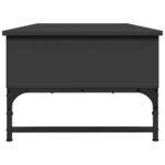 vidaXL Table basse noir 100x50x35 cm bois d'ingénierie et métal