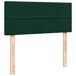 vidaXL Sommier à lattes de lit et matelas Vert foncé 120x200cm Velours