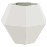 vidaXL Jardinière Blanc 75 x 75 x 60 cm Acier