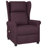 vidaXL Fauteuil de massage Violet Tissu