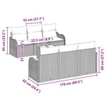 vidaXL Ensemble de canapé de jardin Gris clair 55 x 55 x 37 cm