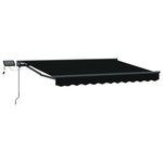vidaXL Cadre de store manuel avec LEDs Noir et anthracite 3 x 2 5 m