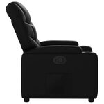 vidaXL Fauteuil inclinable en similicuir noir