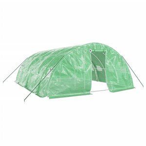 vidaXL Serre avec cadre en acier vert 30 m² 6x5x2 3 m
