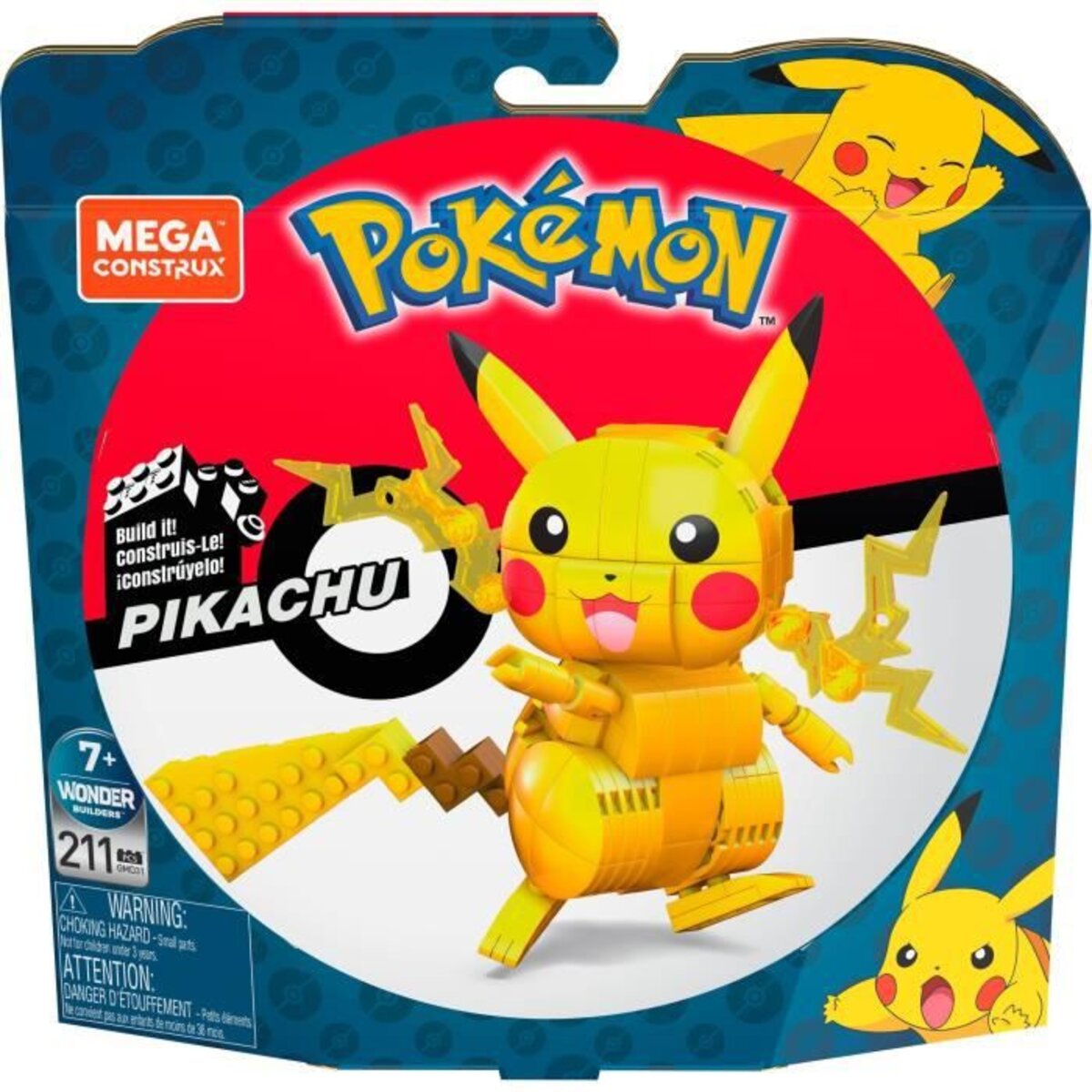 MEGA CONSTRUX Pokemon Pikachu a construire 10 cm 6 ans et La Poste