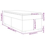 vidaXL Sommier à lattes de lit avec matelas Cappuccino 80x200 cm