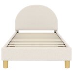 vidaXL Cadre de lit pour enfants avec tête de lit Crème 80 x 160 cm