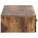 vidaXL Table d'appoint murale Chêne fumé 87 5 x 34 5 x 17 cm