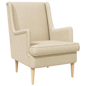 vidaXL Fauteuil Crème Tissu