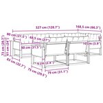 vidaXL Ensemble de canapés d'extérieur 7 pc Naturel et Crème