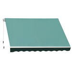 Store banne manuel rétractable aluminium polyester imperméabilisé 3L x 2 5l m vert