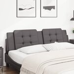 vidaXL Coussin de tête de lit gris 180 cm similicuir