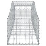 vidaXL Paniers à gabions arqués 4 Pièces 200x50x40/60 cm fer galvanisé