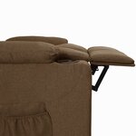vidaXL Fauteuil inclinable Marron Tissu
