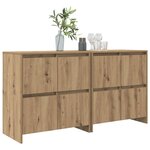vidaXL Buffets 2 Pièces chêne artisanal 70 x 41 x 75 cm Bois d'ingénierie