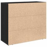 vidaXL Buffet en chêne noir avec tiroir Chêne noir 80 x 33 x 70 cm