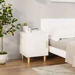 vidaXL Tables de chevet 2 Pièces Blanc Bois d'ingénierie