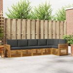 vidaXL Ensemble de canapé d'angle 6 Pièces Naturel et Anthracite