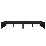 vidaXL Cadre de lit Noir Bois massif 140x190 cm