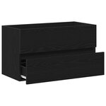 vidaXL cabinet de lavabo Chêne noir 80x38 5x45 cm Bois d'ingénierie