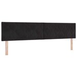 vidaXL Tête de lit Montage mural Géométrique Noir 200 cm Velours