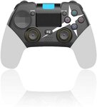 Ovegna P01: Manette de Jeux sans Fil pour Playstation 4,Android et PC, Gamepad, Bluetooth, Double Vibration, Batterie Lithium Rechargeable 1000mAh, Haut-Parleur,Prise Jack (Gris)