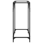 vidaXL Table console avec dessus en verre transparent 60x35x81cm acier