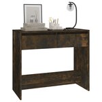 vidaXL Table console Chêne fumé 89x41x76 5 cm Acier